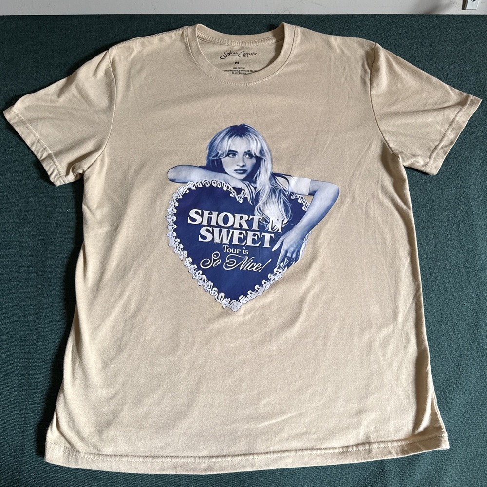 Sabrina Carpenter Short n' Sweet Tour 2024 Graphic Short Sleeve T-Shirt Size M